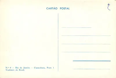 Copacabana — Rio de Janeiro — Tradimex do Brasil, n° 9 — Verso