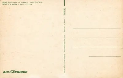Detalhe de uma sela de cavalo — Haute-Volta — serma — Verso