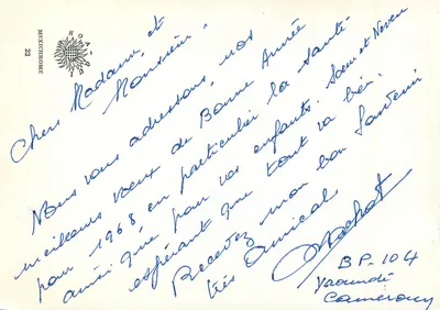 Nowoczesna pocztówka Najlepsze Wishes — Rewers