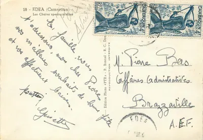 Spektakularne wodospady — EDEA (Kamerun) — Wydawnictwo P.Y.R. Dou — Rewers
