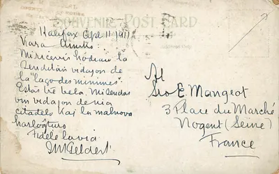 El Viejo Reloj y la Cidadela, Halifax — editor J.M. Ondert, n° 105993 — Reverso