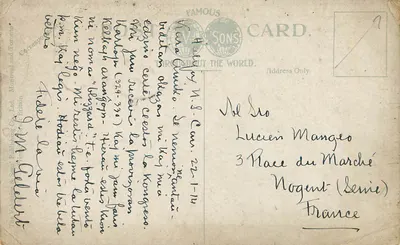 Pontes e Cachoeiras Reversíveis, St. John, N.B. — editor V. & Sons, série 100278 JV — Verso
