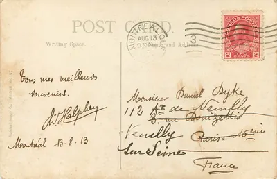 Montreal — A Igreja de Nossa Senhora — Montreal Import Co. No.157 — Verso