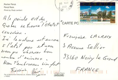 Rocher Percé — Percé Rock — Beachcomber Enterprises Ltd. — L-18438-E — Rewers