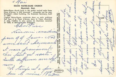 Notre-Dame-Kirche — Montreal, Que. — Les Messageries de Presse, Serie 425 — Rückseite
