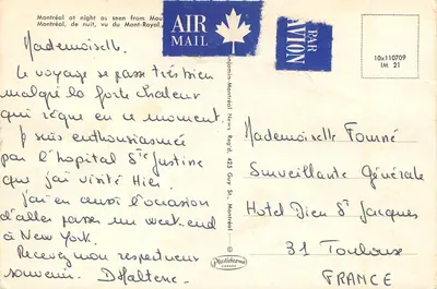 Vista de Montreal à noite — Plastichème Canada — Verso