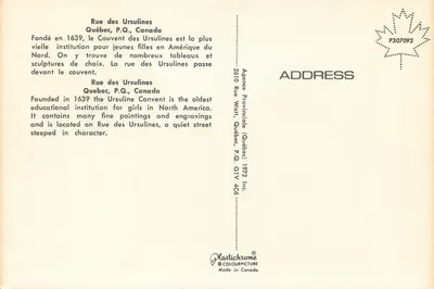 Rue des Ursulines — Québec, P.Q., Kanada — zdjęcie: Marty Sheffer — Rewers