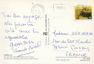 Québec — rogi ulic Sainte-Anne i Trésor — J.C. Ricard Inc. — Rewers
