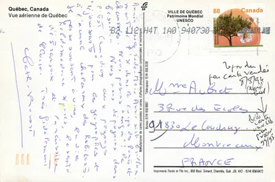 Québec — widok z lotu — Drukarnia Florès i Synowie — Rewers