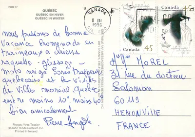 Québec zimą — Québec zimą — Dystrybuowany przez Messageries de Presse Benjomin Inc. — Rewers