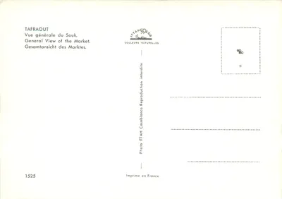 Tafraout — Ogólny widok targowiska — ITTAH COLOR, nr 1525 — Rewers