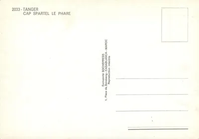 Cap Spartel — O Farol — SOCHEPRES — Verso
