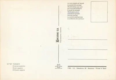 Tanger — Różne aspekty — Komaroc SA N° 97 — Rewers