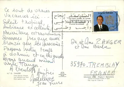Tanger — Częściowy widok portu — Ediciones Piqué, N° 13 — Rewers