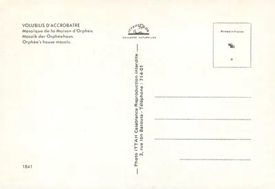 Ruiny antyczne — mosaiki i kolumny — ITTAH COULEURS NATURELLES, nr 1841 — Rewers