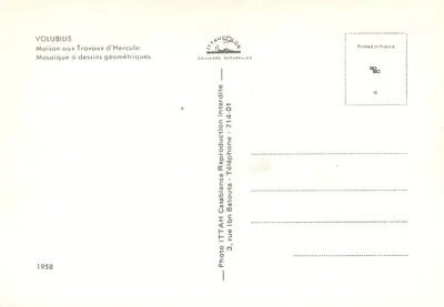 Volubilis — Casa dos Trabalhos de Hércules — ITTAHCOLOR — Verso