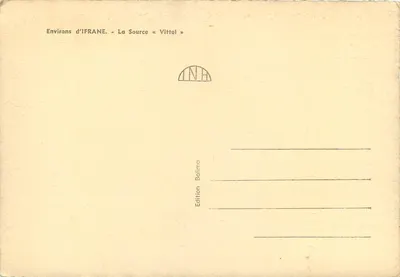 Źródło «Vittel» — Okolice IFRANE — Wydawnictwo Balima — Rewers