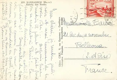Wejście do Souks — Marrakech (Maroko) — Wydawnictwo Guynemer, nr 239 — Rewers