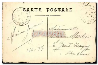 Páscoa — Ovos e pintinho em um cesto — L. Berthly — Verso