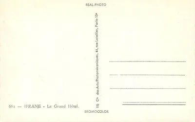 O Grande Hotel — Cap d'Antibes — editor IFRANE, n°682 — Verso