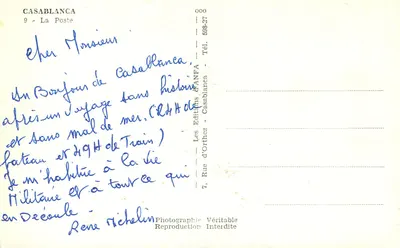Casablanca — La Poste — Editor Lansol — Reverso