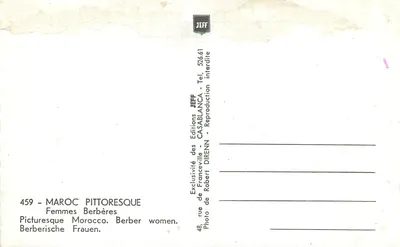 Kobiety berberskie — piękny Marok — Wydawnictwo JEFF — Rewers