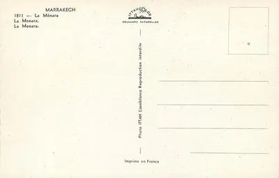 La Menara — Marrakech — ITTAHOLOR — Verso