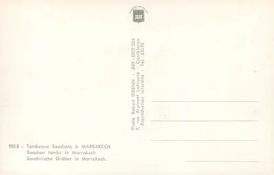 Groby Saadien w Marrakechu — Wydawca JEFF, nr 900 B — Rewers