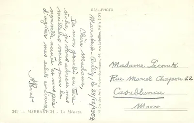 A Ménara em Marrakech — Cie des Arts Photomécaniques, n°341 — Verso