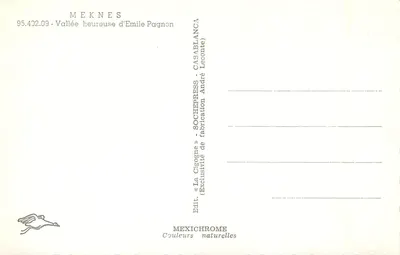 Szczęśliwa dolina Emila Pagnona — Meknès — wydawca SOCHEPRES — Rewers