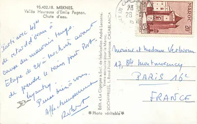 Wąwóz szczęśliwy Emila Pagnona — wodospad — Cigonia, Casablanca — Rewers