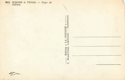 Oude man — Riffain — Uitgave Lapérouse, Casablanca — Achterkant