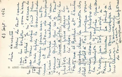 Azrou — Fontaine de Tifatâchcen — wydawca C.A.P. nr 31 — Rewers