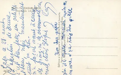 Edifício Liberte — Casablanca — Edições La Cigogne, n° 95.101.78 — Verso