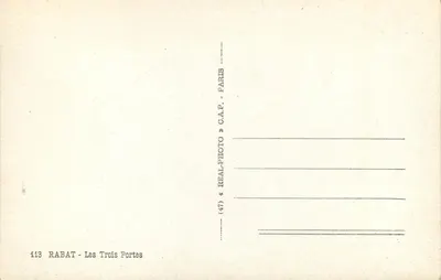 Rabat — Trzy Forty — C.A.P. Paris — Rewers