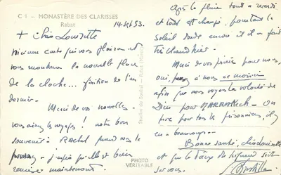 Klasztor Klariski — Rabat — Studia Souissi (Maroko) — Rewers