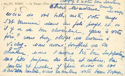 Rabat — Banka Państwowa — Widok z rondpunktu Arepéruse — Rewers