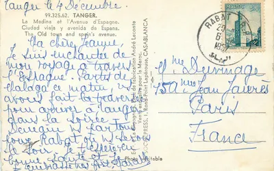 Tanger — Medina i Aleja Hiszpańska — La Gogne — Rewers