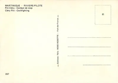 Walka kuryków — Rivière-Pilote — Wydawnictwo Félix Rose-Sette, nr 287 — Rewers