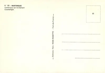 Fort-de-France — Martinique — Wydawnictwo Félix Rose-Rosette, N° 126 — Rewers
