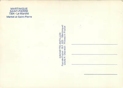 Markt van Saint-Pierre — Martinique — Hachette Antilles — Achterkant