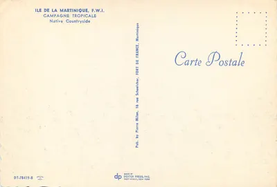 Campanha tropical — Martinica — editor Dexter Press, n° DT-78419-B — Verso