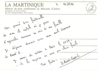 Casa Crioula — Martinica — Octavio Mullane — Verso