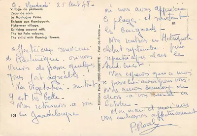 Martinique — Souvenir de la Martinique — Éditions Félix Rosette, n°102 — Rewers