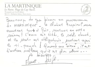 Martinique — W Cap Macré — Fotografia wykonana przez Octavio Mullane — Rewers