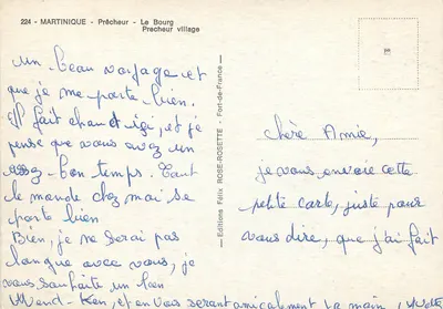 Cartolina d'epoca Précheur — Le Bourg — Éditions ROSE-ROSETTE — Verso