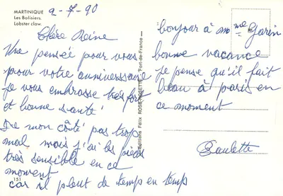 Martinique — Balisiers — Éditions Félix Rose-Posette, n°151 — Rewers