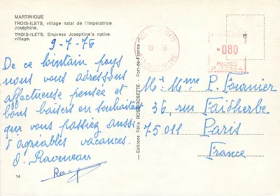 Trois-Ilets — villaggio natale dell'Imperatrice Giuseppina — Edizioni Félix Roseotte — Verso