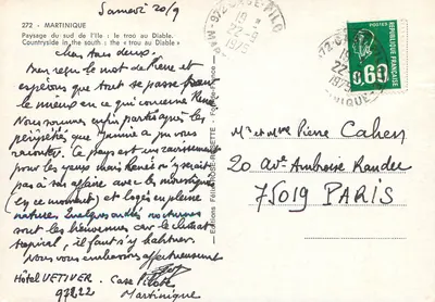 Paesaggio del sud dell'isola: il buco del Diavolo — Edizioni Félix-Rosette, n°272 — Verso