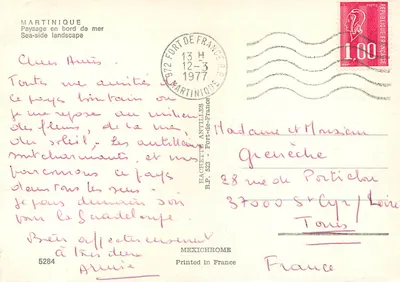 Paesaggio costiero — Martinique — editore IRIS, n° 5284 — Verso